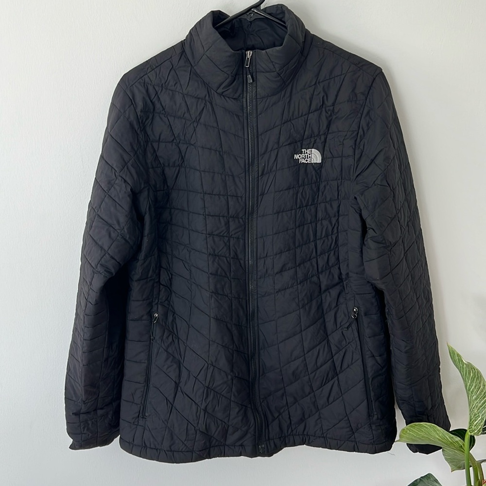 The North Face Women's Thermoball Eco Jacket Puffer Zip Up - Black XL